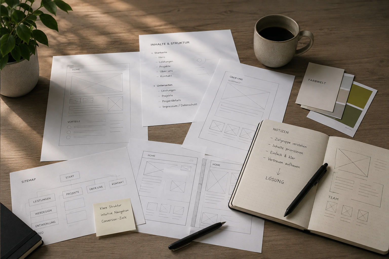 Responsive Unternehmenswebsite auf Desktop und Smartphone