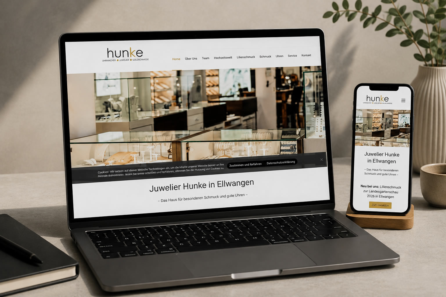 Website Juwelier Hunke
