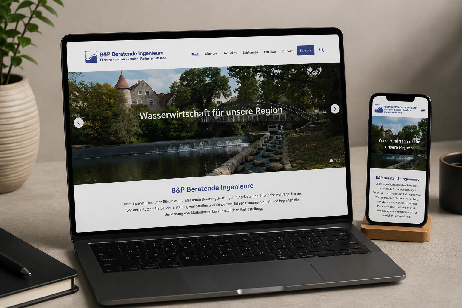 Website BP Beratende Ingenieure
