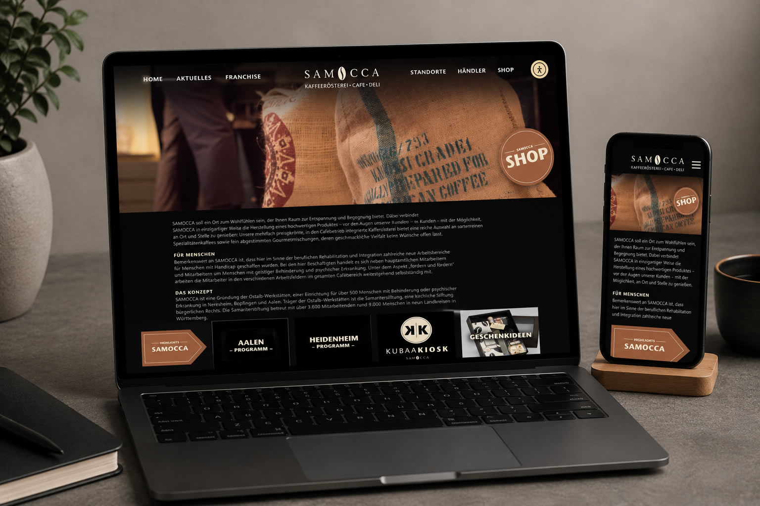 Website SAMOCCA